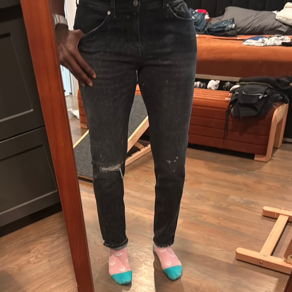 7 for all mankind Stylish Black Distressed Jeans